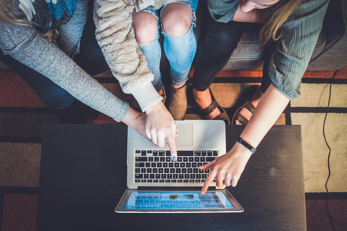 Team collaborating during a remote work session